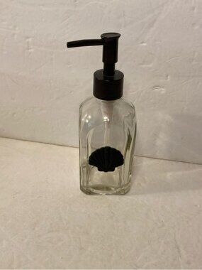 Black Shell Glass Soap Dispenser